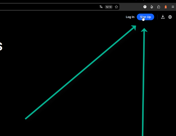 Sign Up button highlighted in the top-right corner of the MEXC homepage